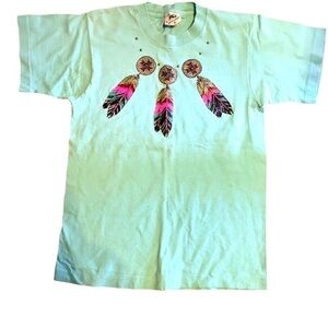 Buffalo David Bitton Mint Feather Graphic Tee